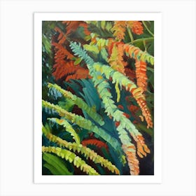 Cinnamon Fern Cézanne Style Art Print