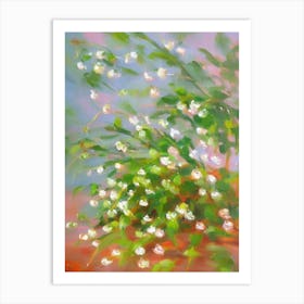 String Of Pearls Impressionist Painting Plant Art Print