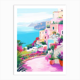 Capri, Italy Colourful View 4 Art Print