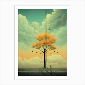 Crows On A Tree 1 Art Print