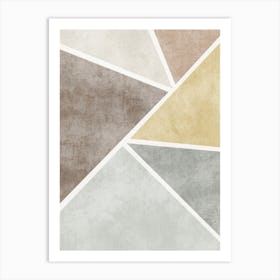 Abstract Triangles In Pastels Art Print