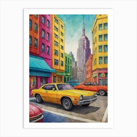 New York City Street Scene Art Print