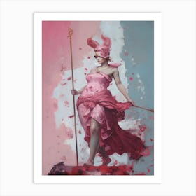 Athena Surreal Mythical Painting Art Print