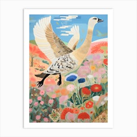 Maximalist Bird Painting Canada Goose 1 Art Print