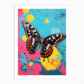 Pop Art Eastern Tailed Blue Butterfly  3 Art Print