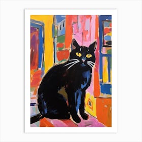 Painting Of A Cat In Luxor Egypt 3 Art Print