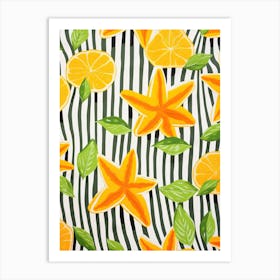 Starfruit Fruit Summer Illustration 1 Art Print