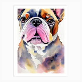 French Bulldog 4 Watercolour Dog Art Print