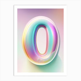 O, Alphabet Bubble Rainbow 3 Art Print
