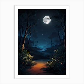 Night In The Forest Art Print