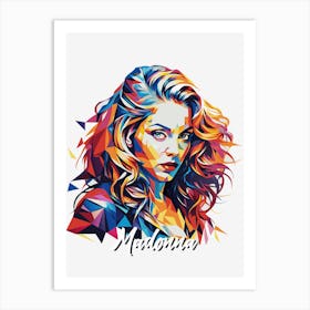 Madonna 02 Portrait Music Icon Style WPAP Pop Art Art Print