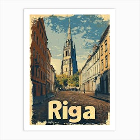 Aihrgdesign A Classic 1960s Travel Poster For Riga 6 Art Print