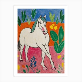 Horse In The Desert Style Henri Matisse Art Print