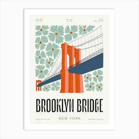 Brooklyn Bridge New York Travel Matisse Style Art Print