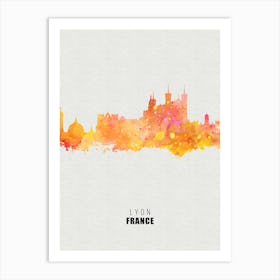 Lyon France City watercolor Art Print