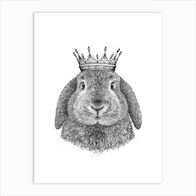 King Rabbit Art Print
