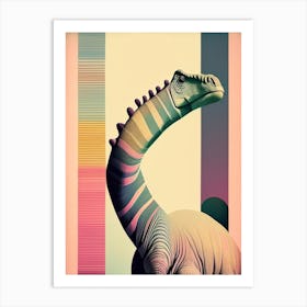 Diplodocus Pastel Dinosaur Art Print