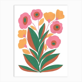 Mabel Goauche Flowers Art Print
