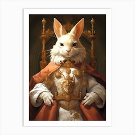 Rabbit King Art Print