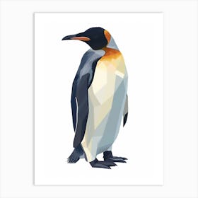 King Penguin Cuverville Island Minimalist Illustration 4 Art Print