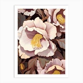 Hellebore 4 Flower Painting Art Print