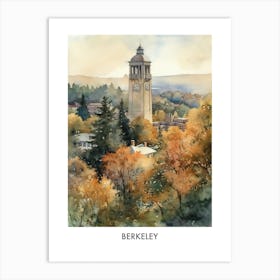 Berkeley Watercolor 3 Travel Poster Art Print