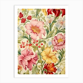 Floral Wallpaper 129 Art Print