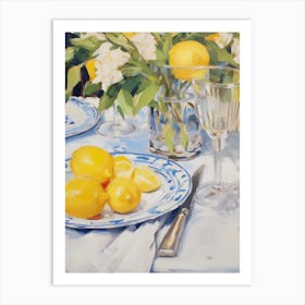 Bowl Of Lemons Art Print