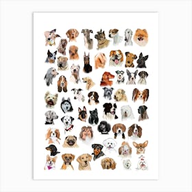 Many Dogs Art Print