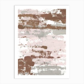 Abstract Mocha Strokes Art Print