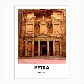 Petra, Jordan, Monument, Landmark, Art, Wall Print Art Print