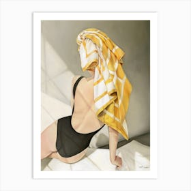 Yellow towel Art Print