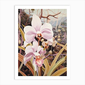 Monkey Orchid 3 Flower Painting Art Print