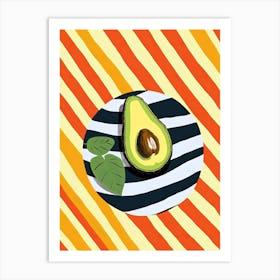 Avocado Fruit Summer Illustration 2 Art Print