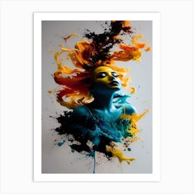 women painting Art Print