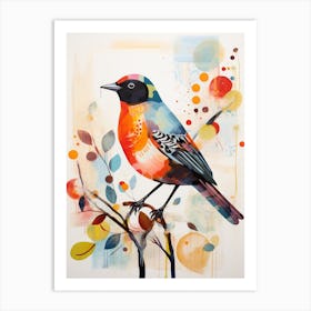 Bird Painting Collage Cowbird 1 Art Print