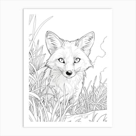 Fox In The Grass Art Print