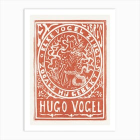 Ex Libris Of Hugo Vogel (1896), Theo Van Hoytema Art Print