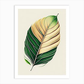 Banana Leaf Warm Tones 2 Art Print