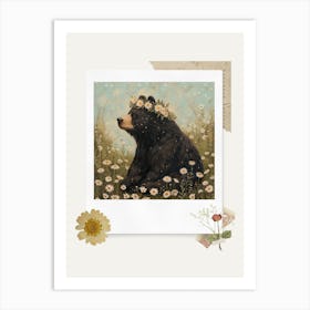 Scrapbook Bear Fairycore Painting 3 Art Print