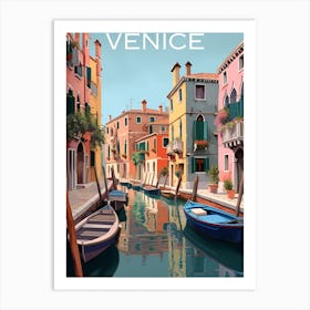 Colourful Italy travel poster Venice Art Print