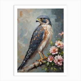 Hawk On A Branch Art Print