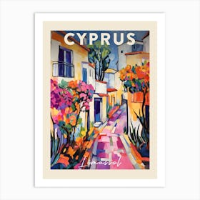 Limassol Cyprus 4 Fauvist Painting  Travel Poster Art Print