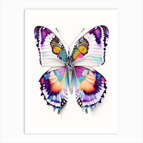 Butterfly Outline Decoupage 3 Art Print