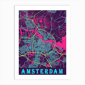 Amsterdam Map Poster 1 Art Print