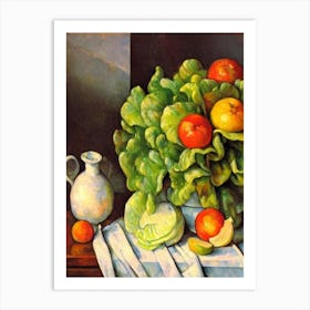 Lettuce 2 Cezanne Style vegetable Art Print