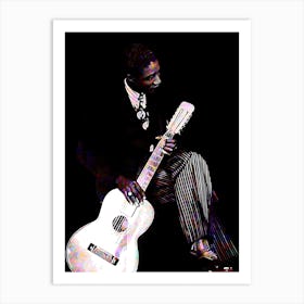 Lonnie Johnson Blues Musician Colorful Art Print