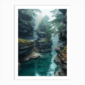 Chinese Rock Garden Art Print