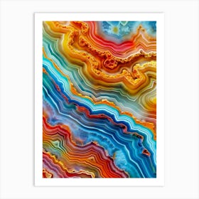 agate waves Art Print