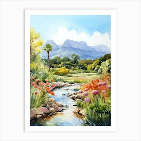 Kirstenbosch Botanical Garden South Africa Watercolour 4 Art Print